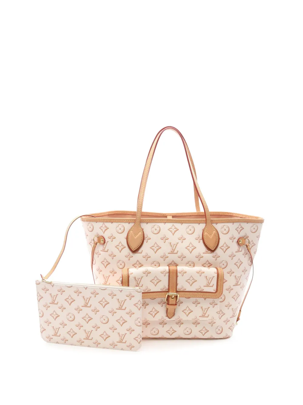 Louis Vuitton Pre-Owned Borsa tote Neverfull MM con monogramma 2021-2026 - Marrone