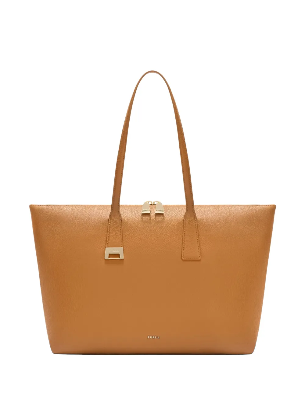 Furla Olivia zip leather tote bag - Toni neutri