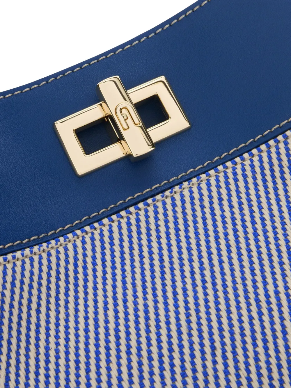 Furla Kleine Amelia gestreepte bucket-tas Blauw