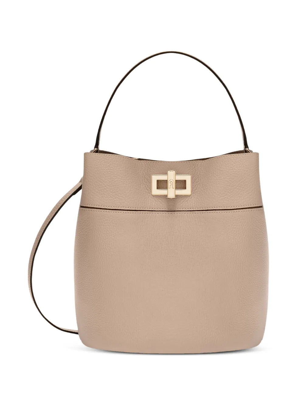 Furla Amelia S turnlock bucket bag - Toni neutri