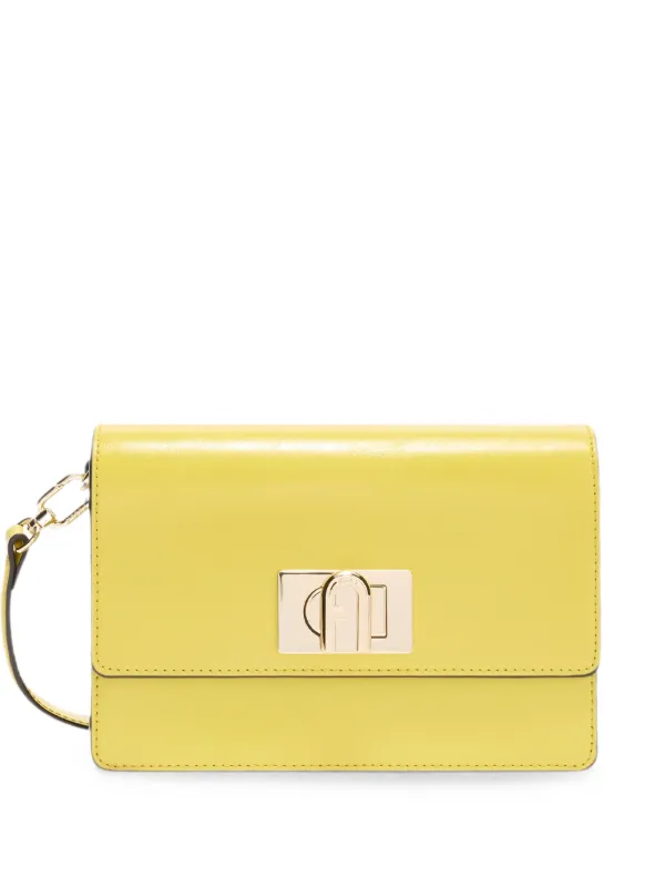 Furla 1927 トップハンドルミニ イエロー 極美品 FURLA フルラ 1927 