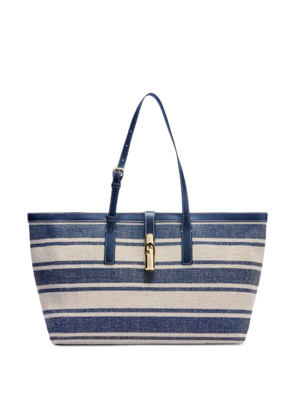 Furla ストライプ トートバッグ | ブルー | FARFETCH JP