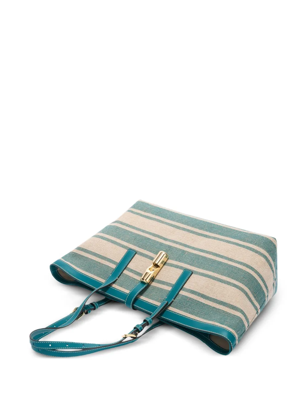 Furla Debby gestreepte shopper Blauw