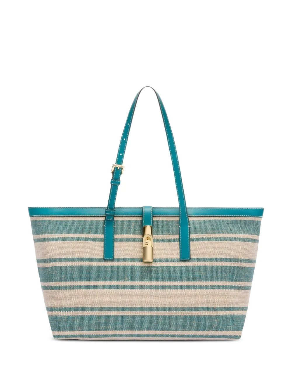 Furla Debby striped tote bag - Toni neutri