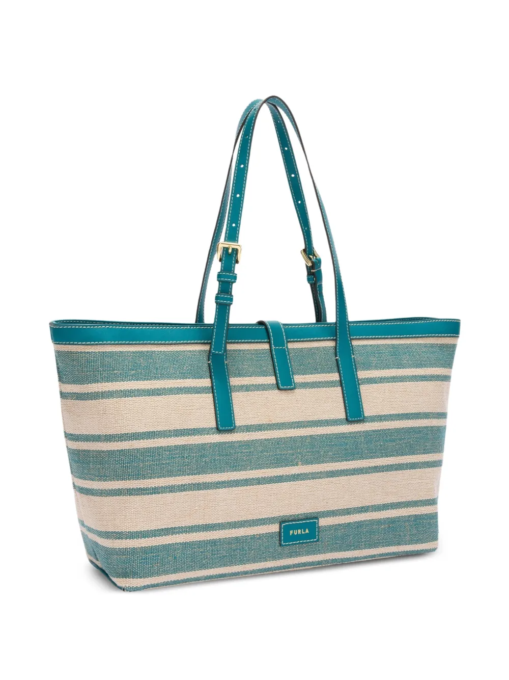 Furla Debby gestreepte shopper Blauw