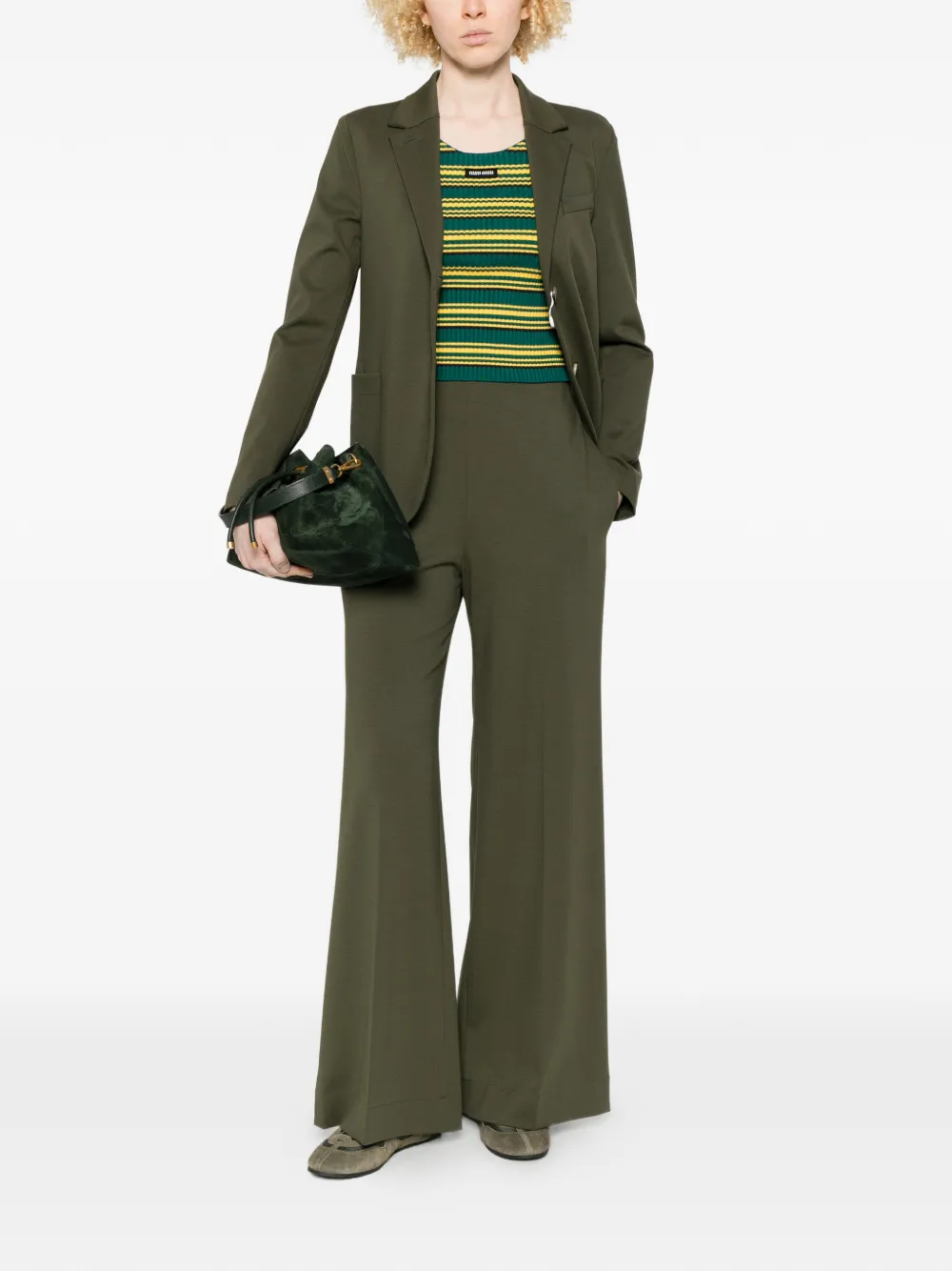 Harris Wharf London Broek met elastische tailleband Groen