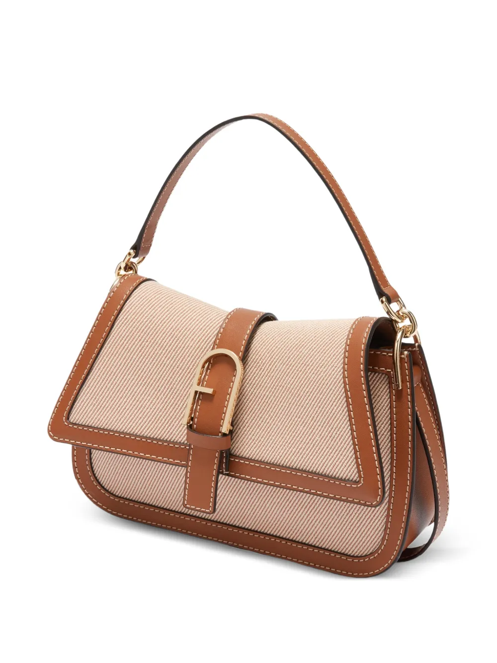 Furla Flow shopper met handgreep Beige