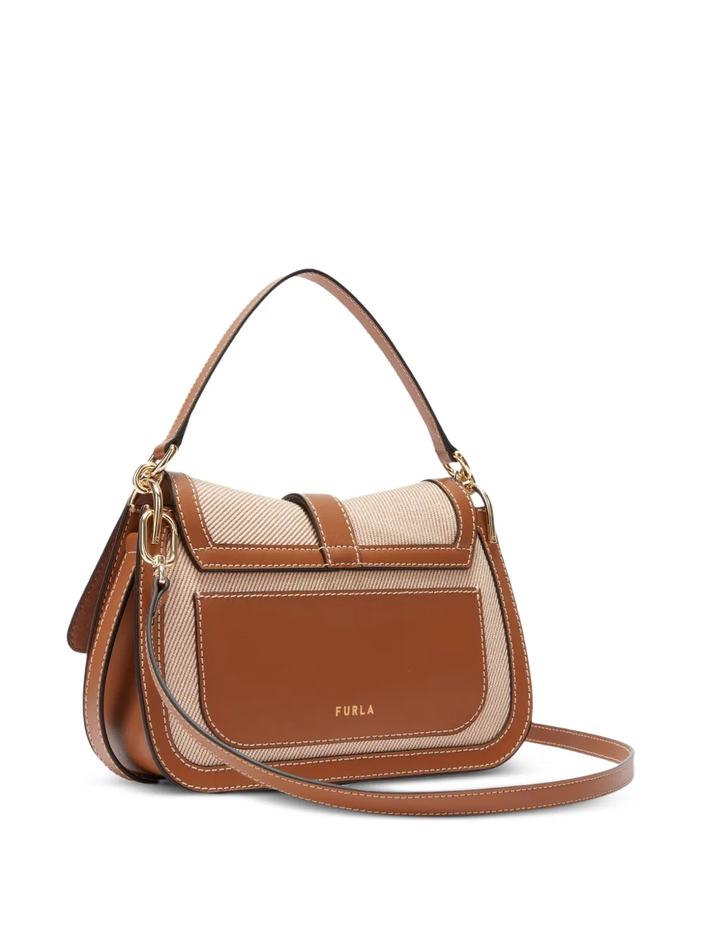 Furla Flow shopper met handgreep Beige