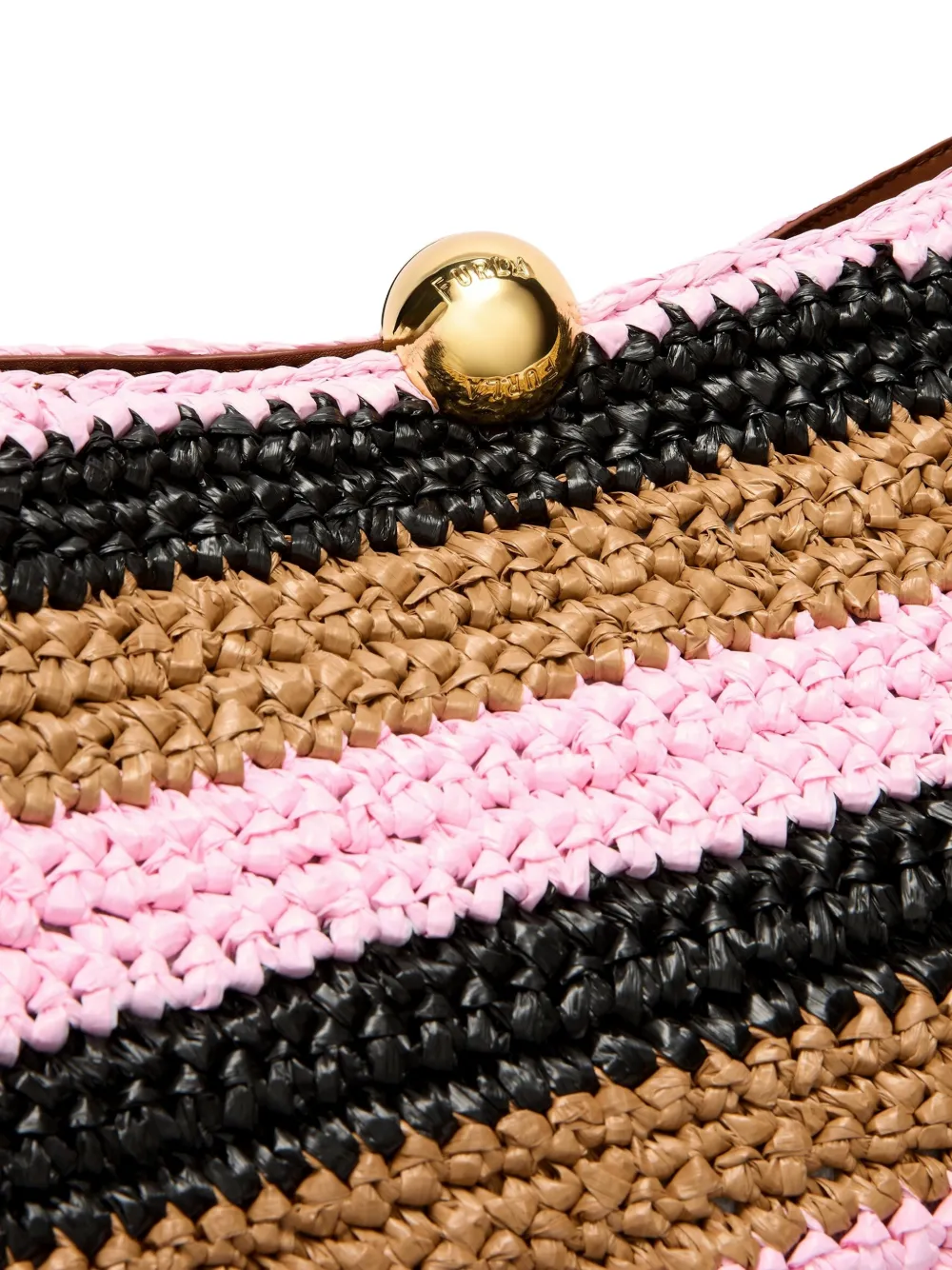 Furla Gestreepte schoudertas Bruin