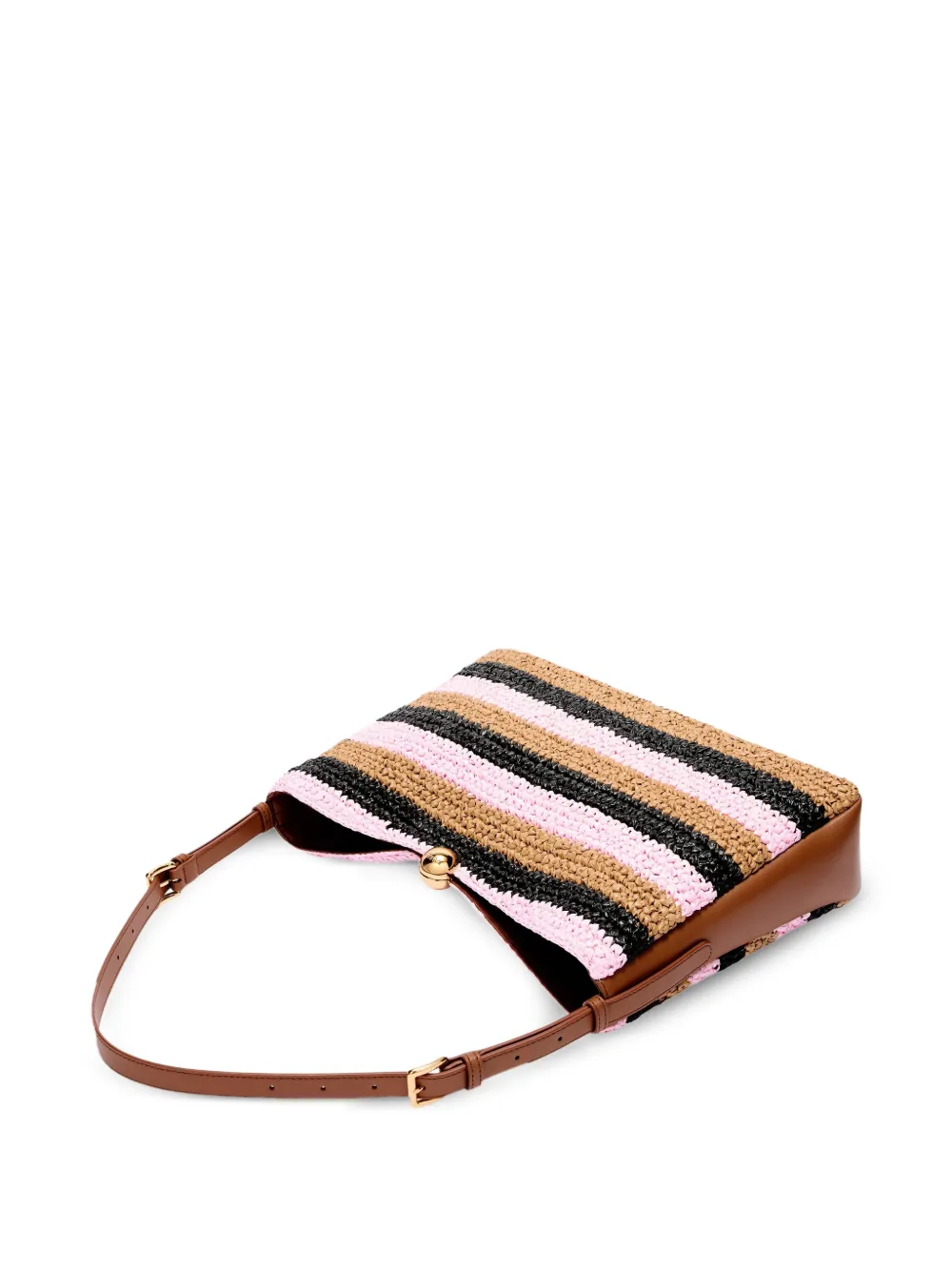 Furla Gestreepte schoudertas Bruin