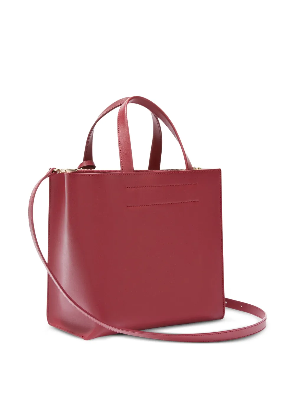 Furla Divide leren shopper met handvat Rood
