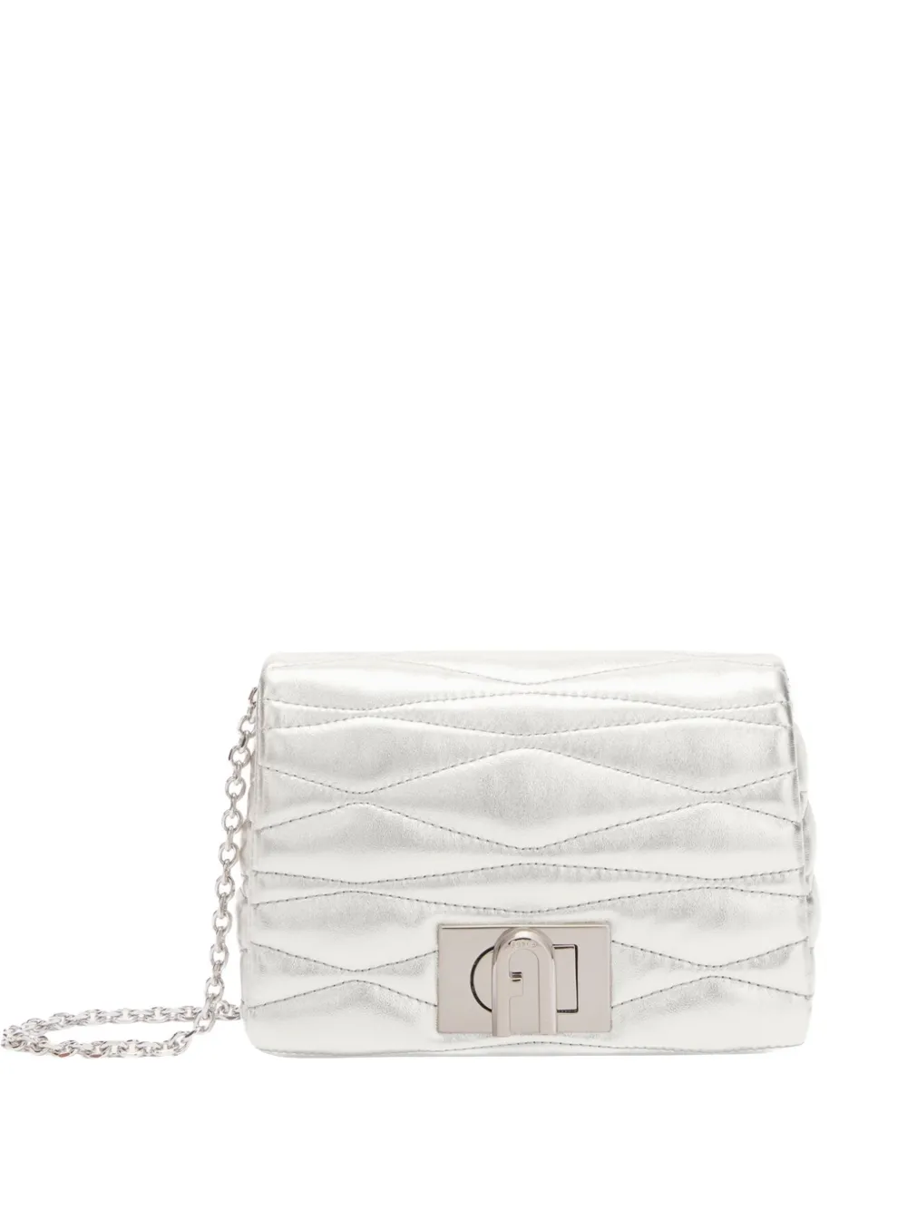 Furla quilted chain mini bag - Argento