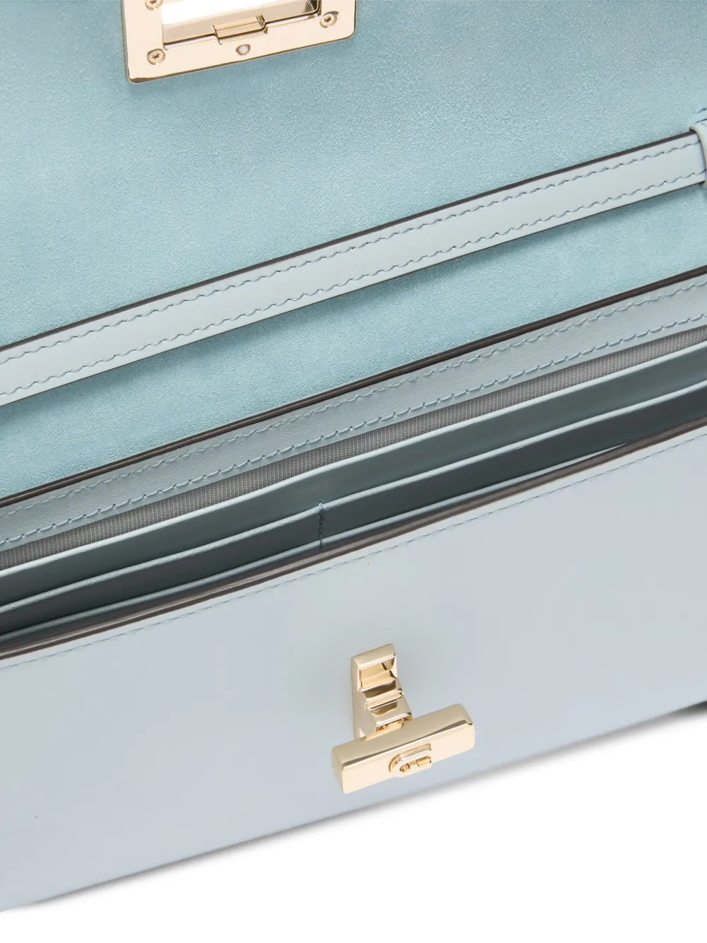  Furla Clara Leather Clutch Bag - Blue 