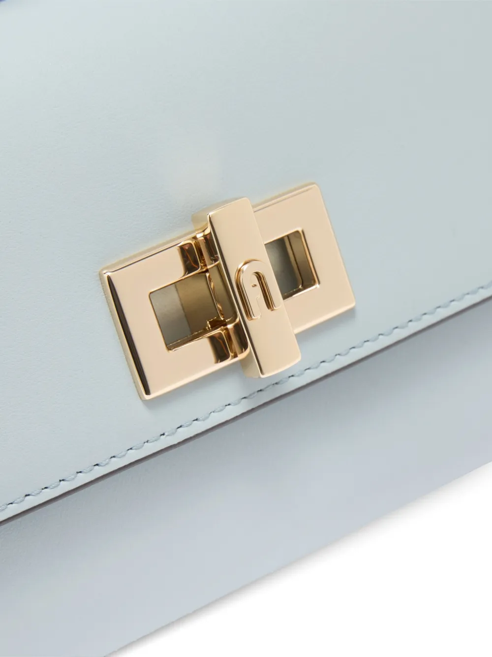 Furla Clara leren clutch Blauw