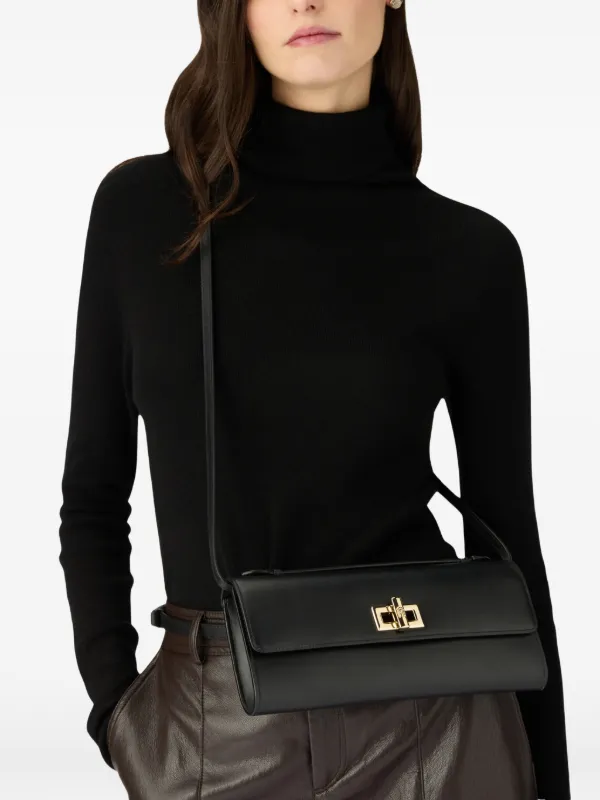 ☆EVENING S CLUTCH FURLA ブラック　がま口WB00260 Furla Clara Leather Clutch Bag | Black | FARFETCH