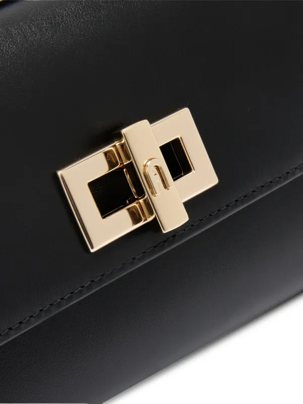 Furla Clara Leather Clutch Bag | Black | FARFETCH
