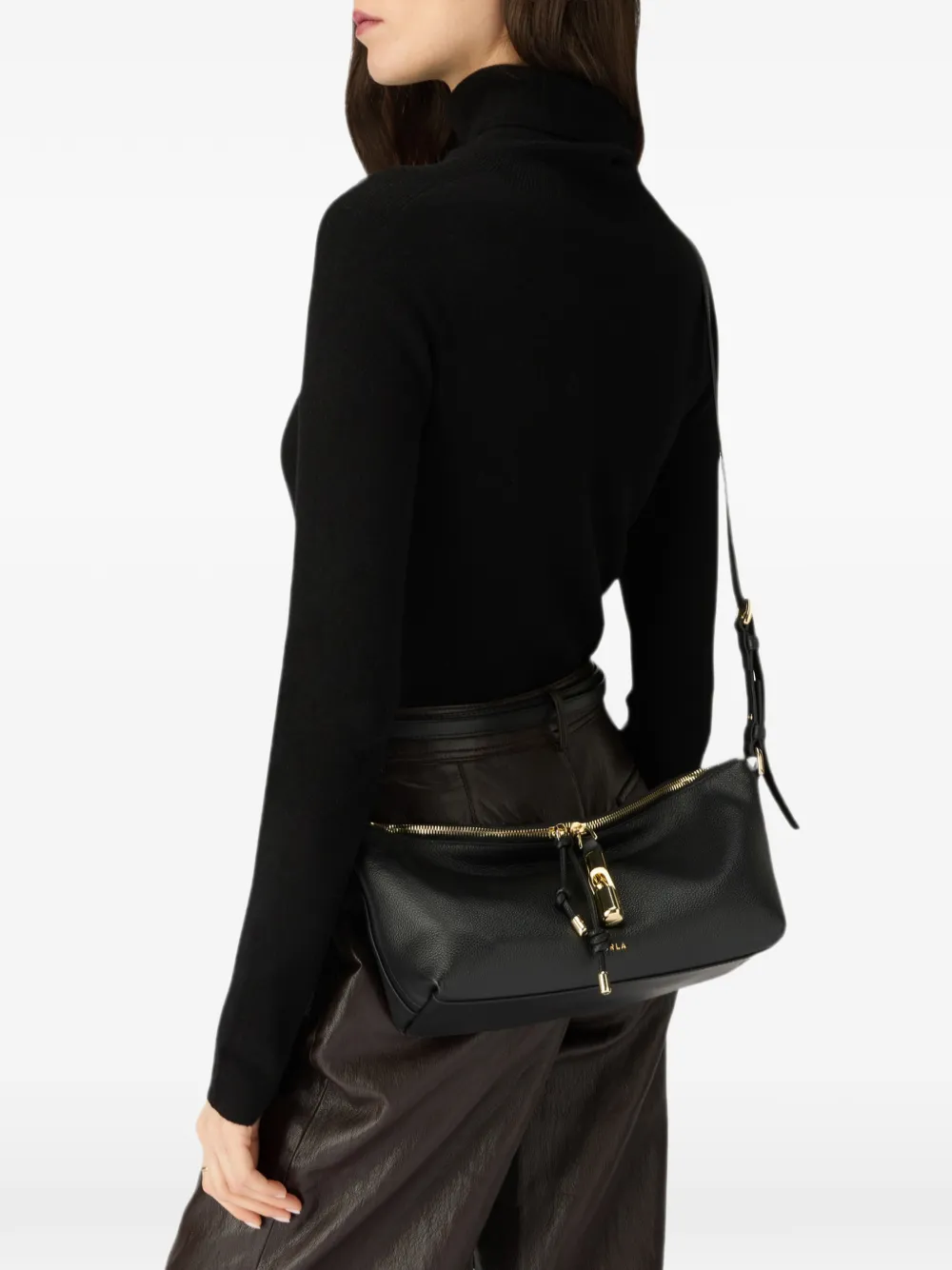 Furla Debby schoudertas met ritssluiting Zwart