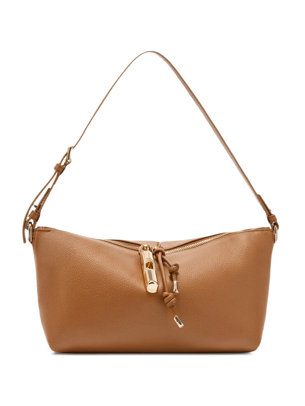Furla Debby zip leather shoulder bag - Brown