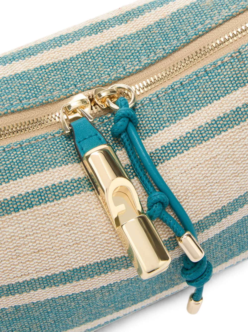 Furla Debby gestreepte schoudertas Blauw