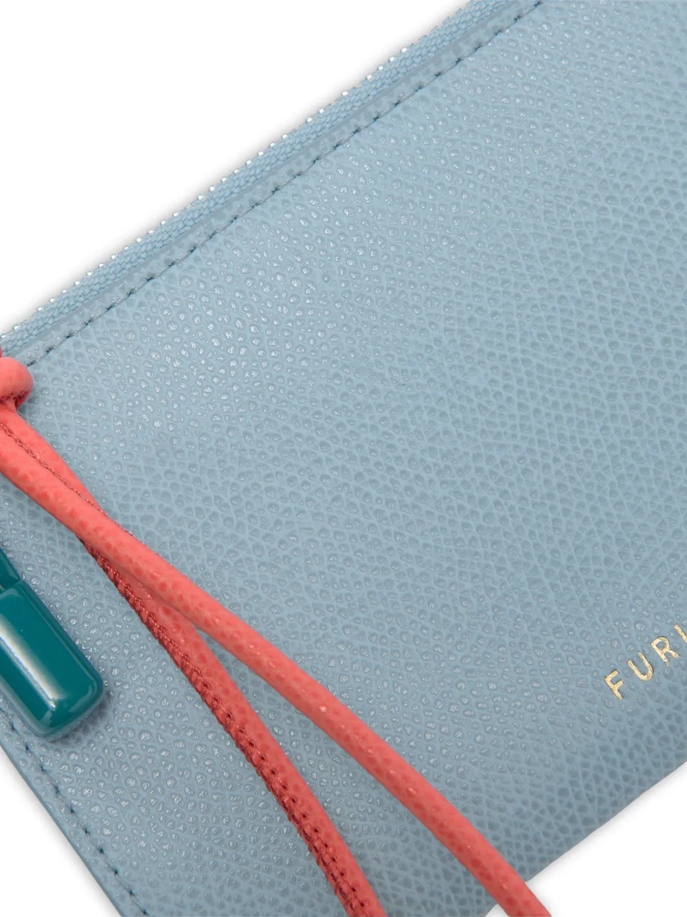 Furla Iride Envelope leren clutch met rits Blauw