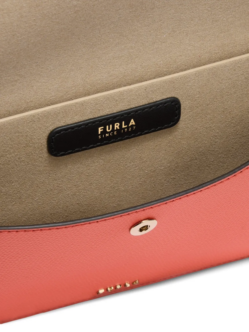 Furla Lea leren clutch met klep Roze