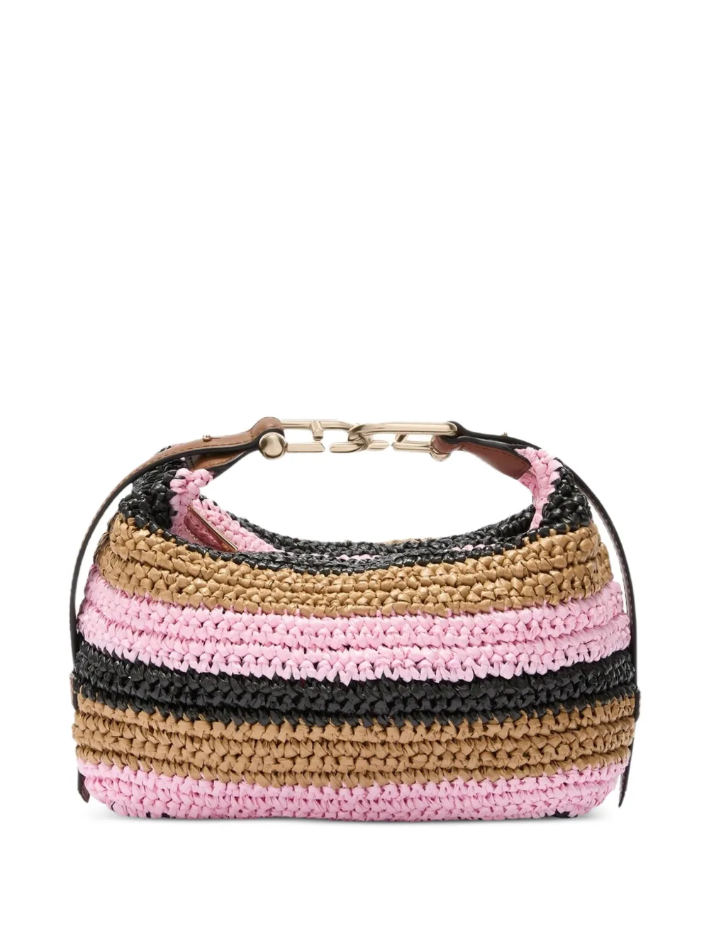 Furla Tonie striped shoulder bag - Rosa