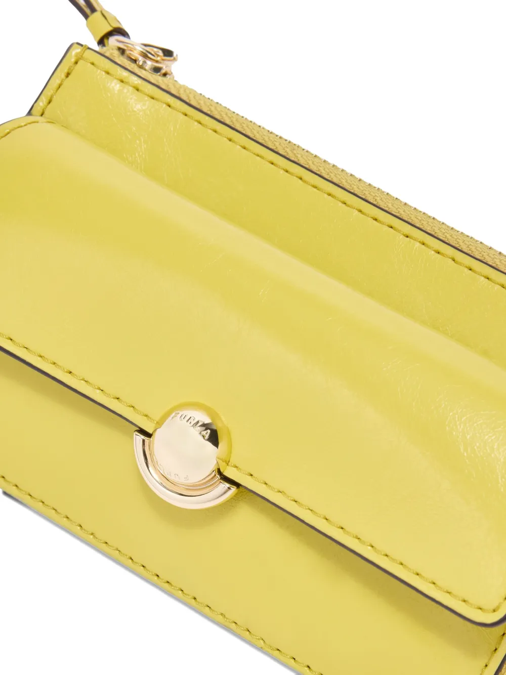 Furla Sfera leren pasjeshouder Geel
