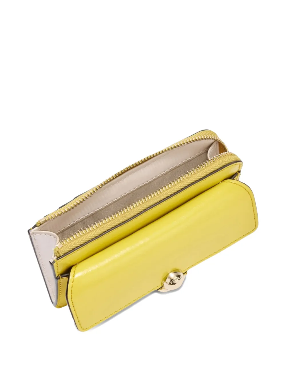 Furla Sfera leren pasjeshouder Geel
