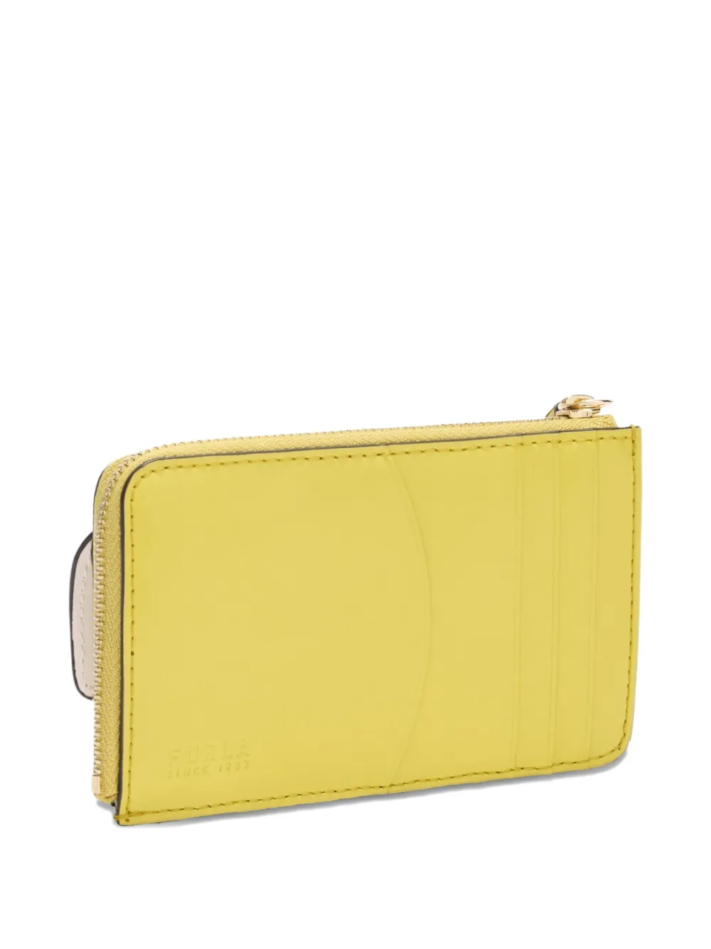 Furla Sfera leren pasjeshouder Geel