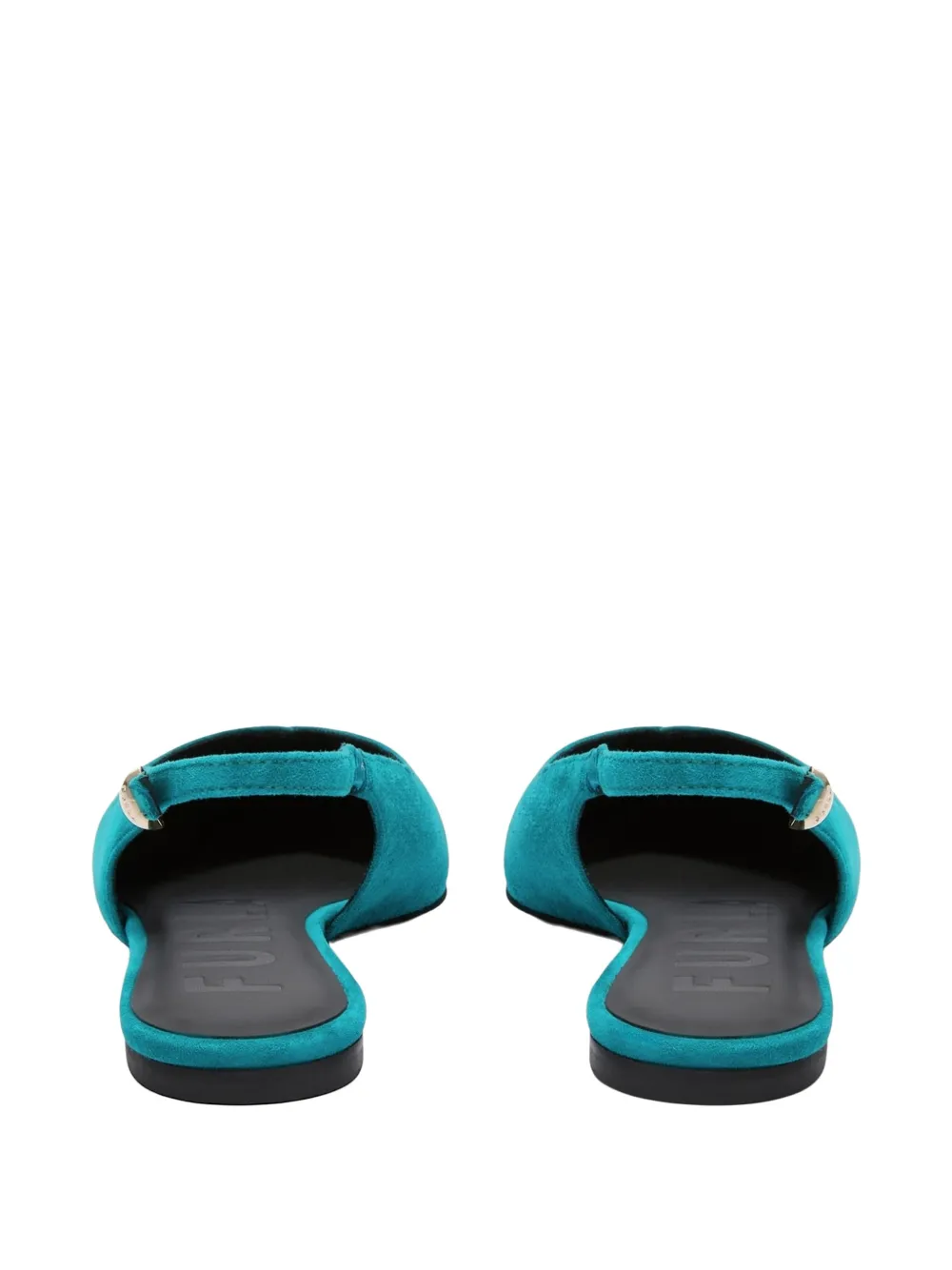 Furla Sfera pointed-toe slingback ballet flats Blauw