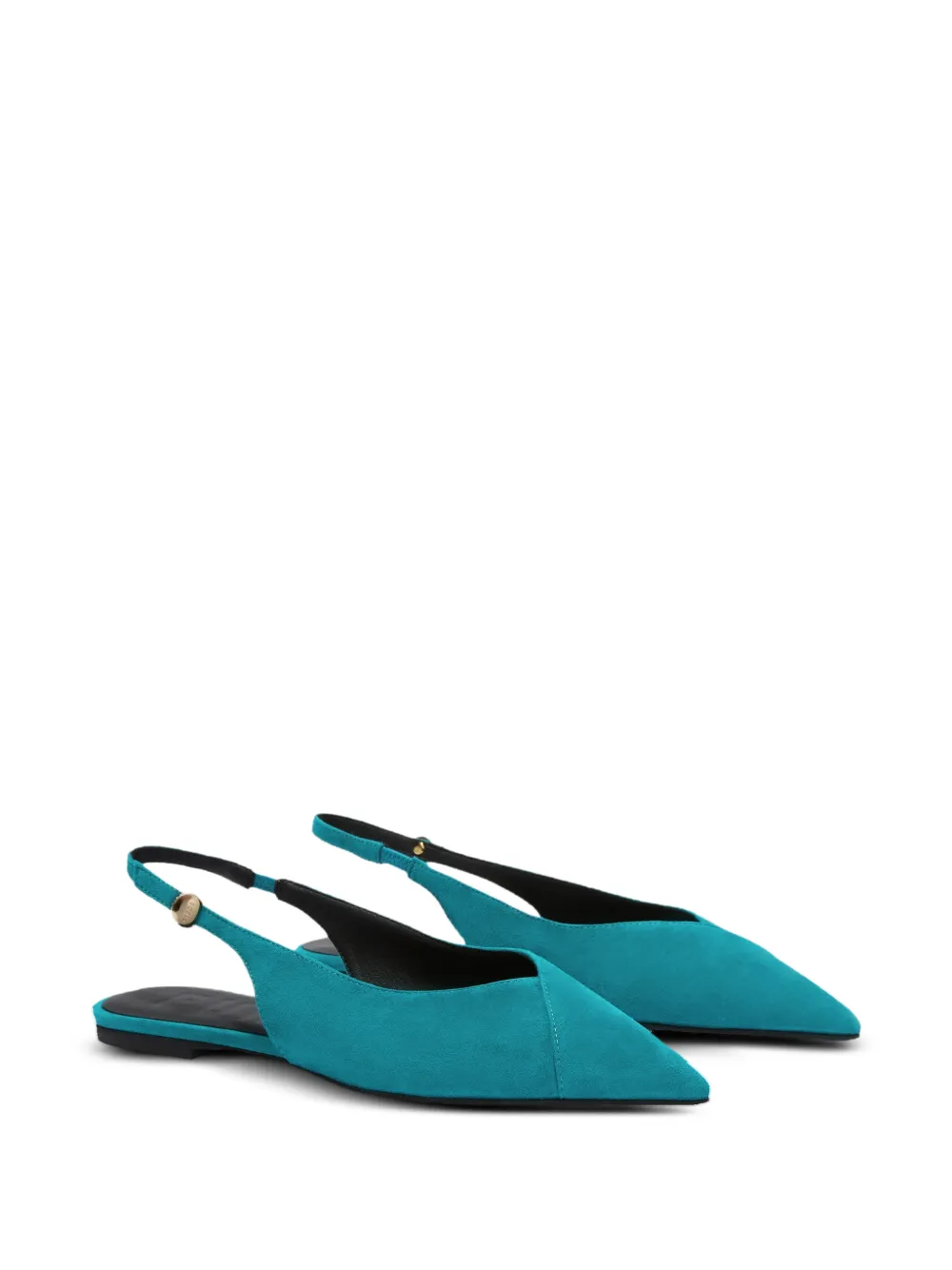 Furla Sfera pointed-toe slingback ballet flats - Blu