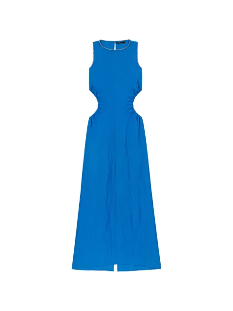 Maje open back linen dress