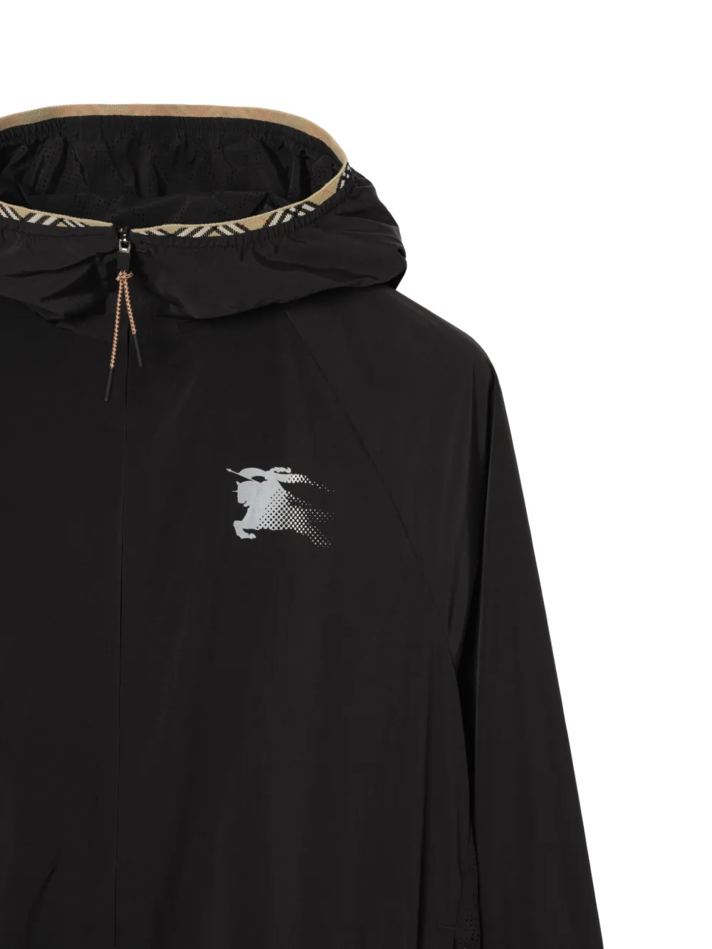 Burberry Nylon jack met capuchon Zwart