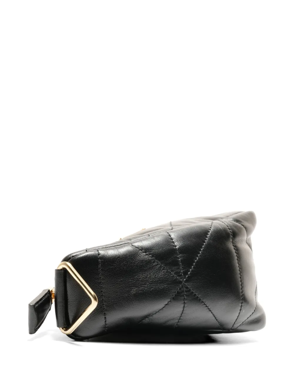 Triangle-Shaped Quilted Cross Body Bag
