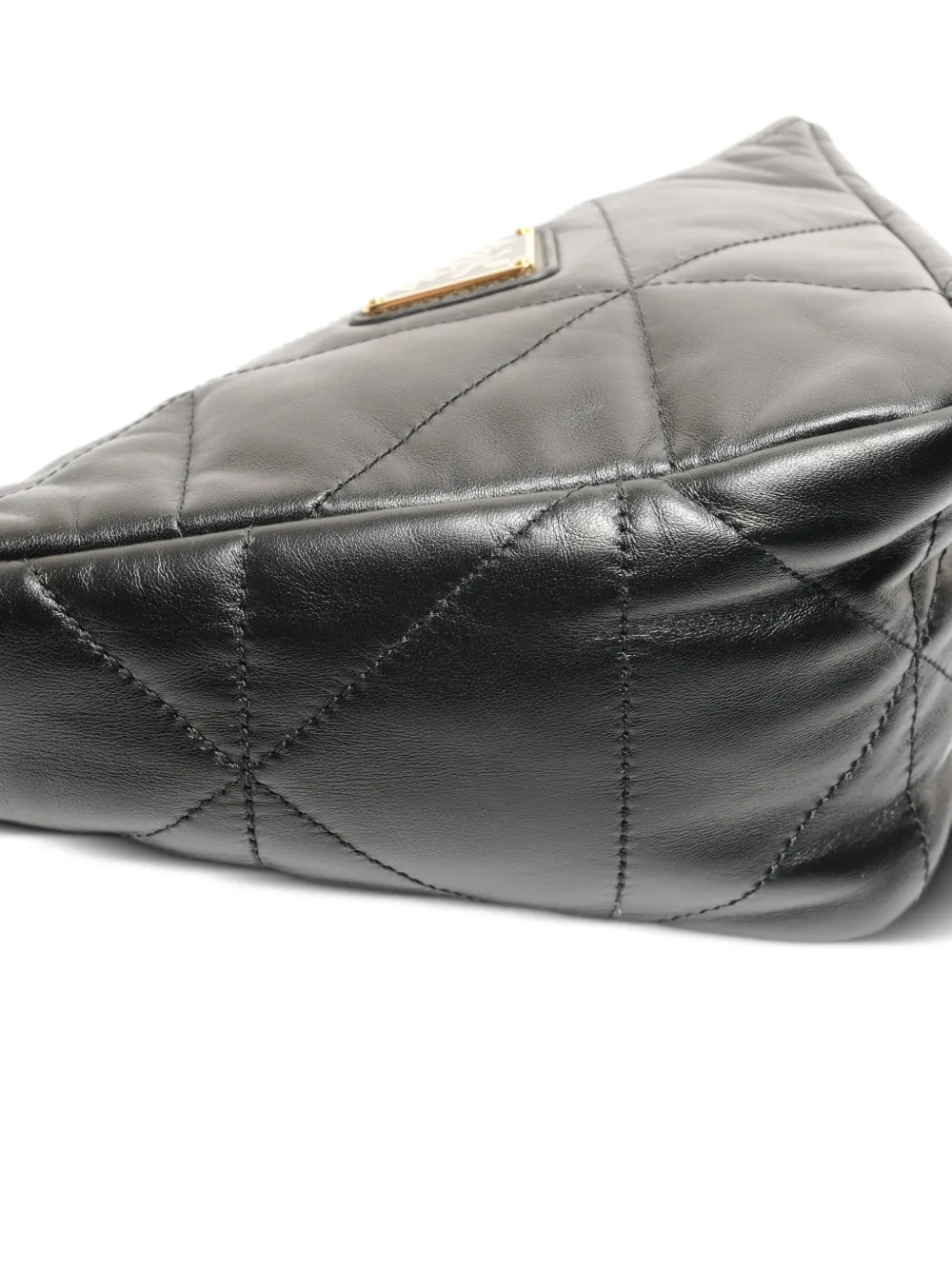 Triangle-Shaped Quilted Cross Body Bag