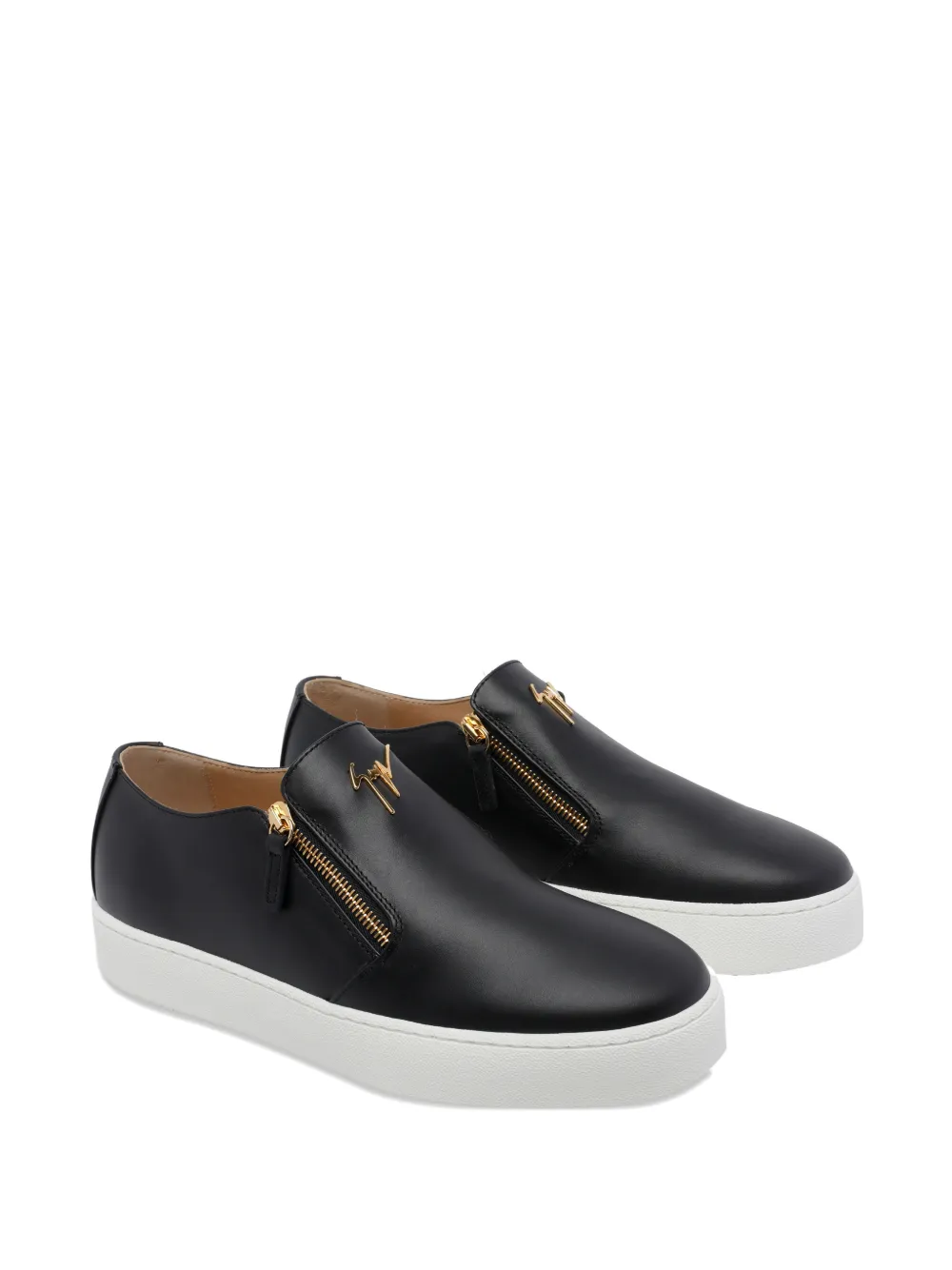 Giuseppe Zanotti Gz-kobe zip leather sneakers Zwart