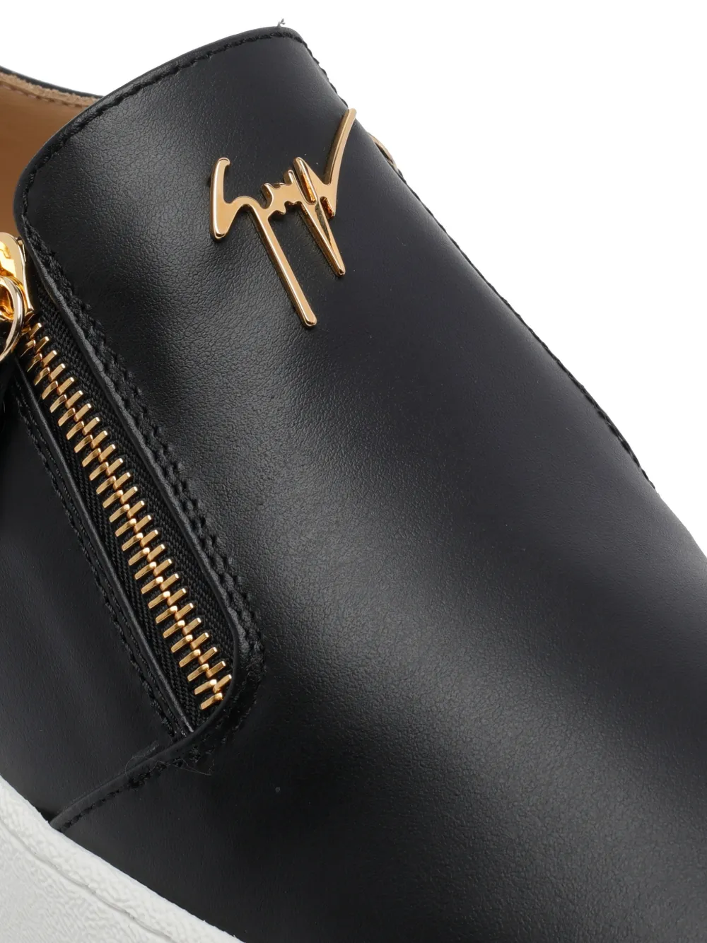 Giuseppe Zanotti Gz-kobe zip leather sneakers Zwart