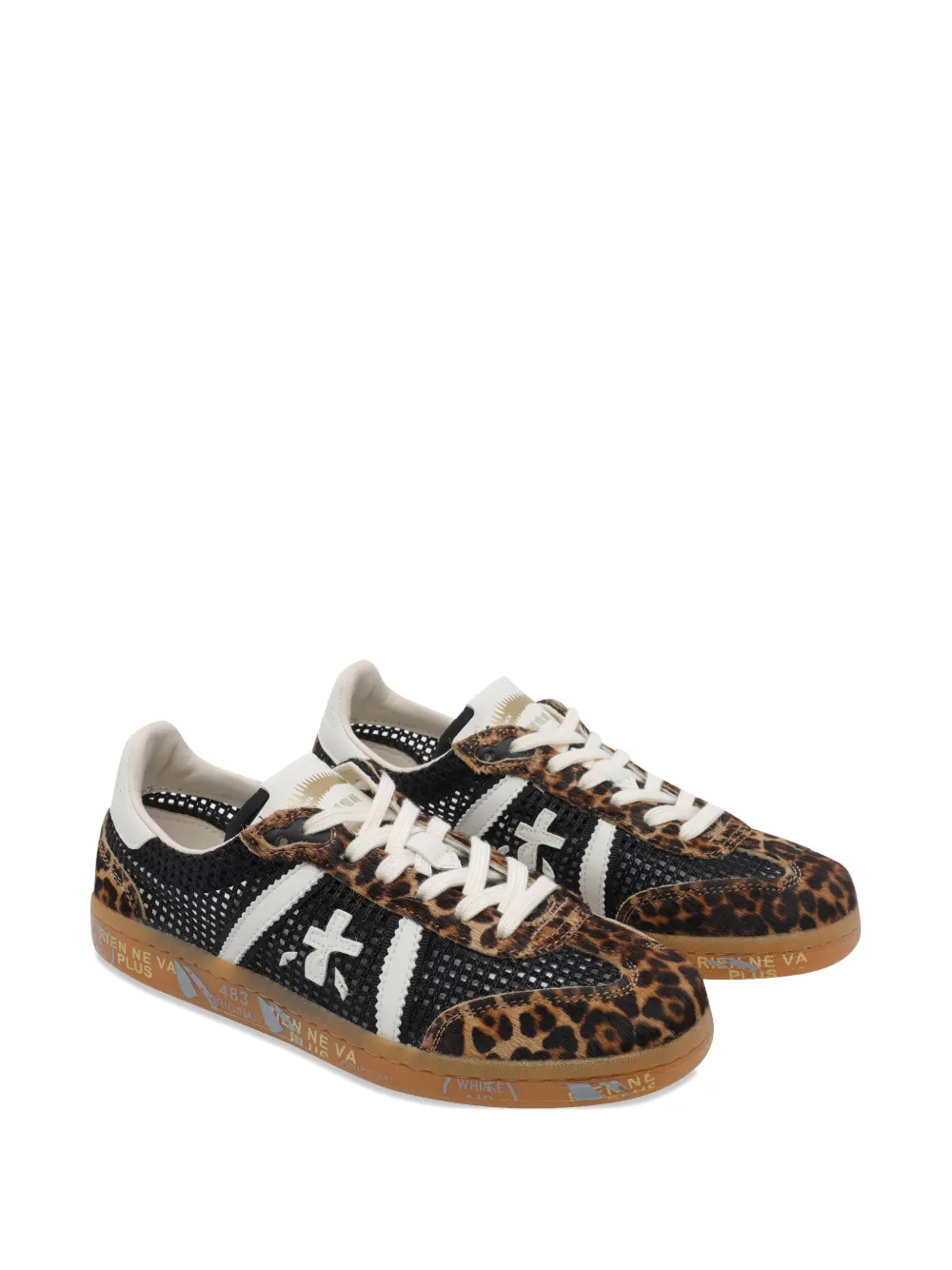 Premiata Sneakers met dierenprint Zwart