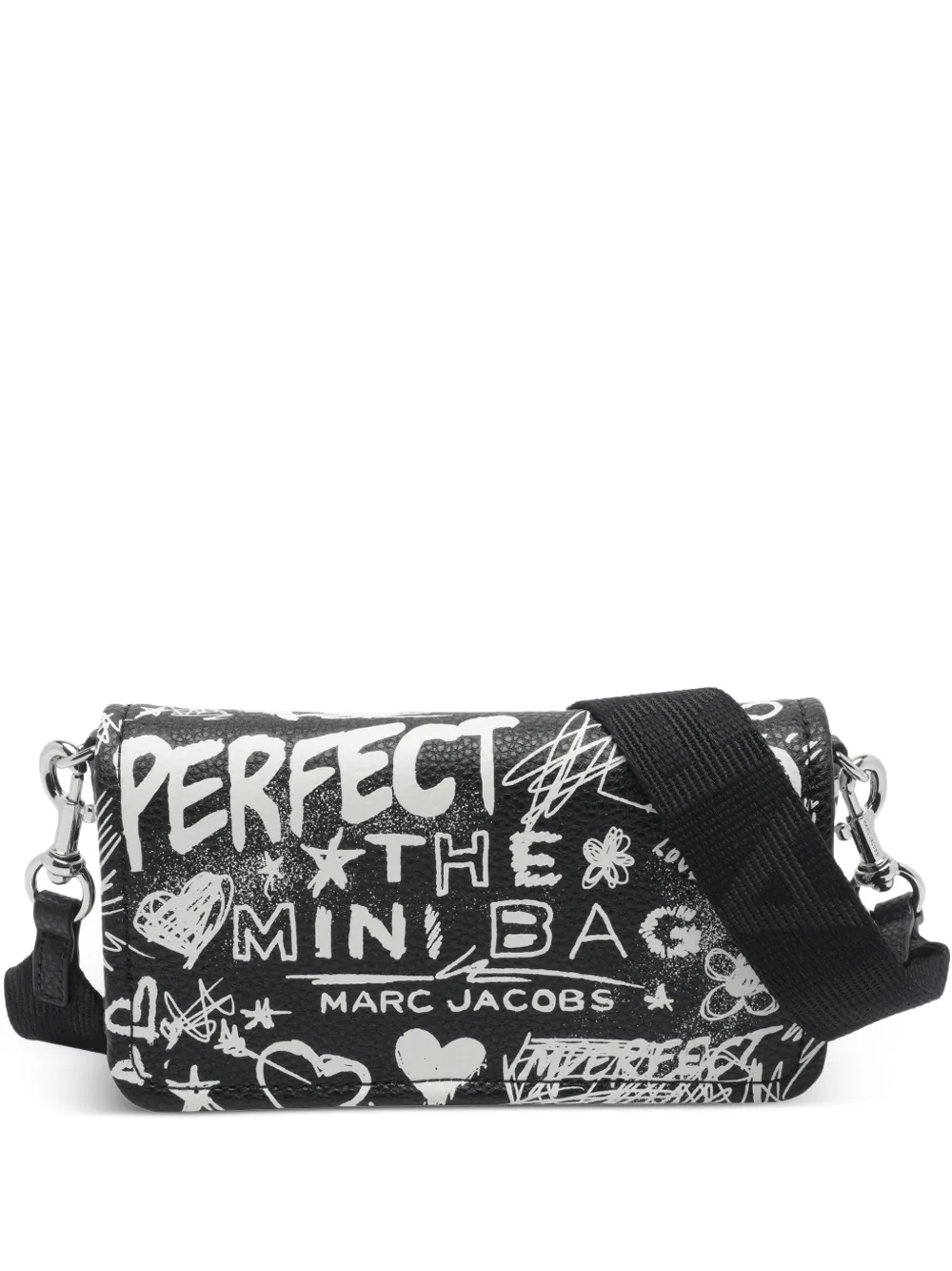 Marc Jacobs mini Punk Scribble leather crossbody bag - Nero