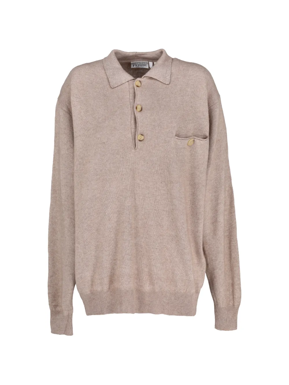 Gianfranco Ferré Pre-Owned short button-fastening sweater - Toni neutri