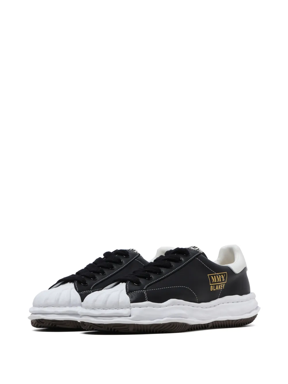 Maison MIHARA YASUHIRO Blakey leren low-top sneakers Zwart