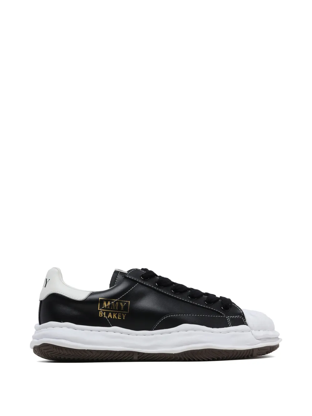 Maison MIHARA YASUHIRO Blakey leren low-top sneakers Zwart