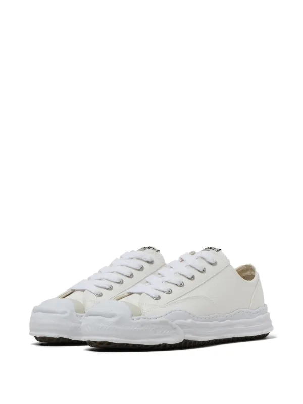 Maison MIHARA YASUHIRO lace-up Distressed Sneakers | White | FARFETCH