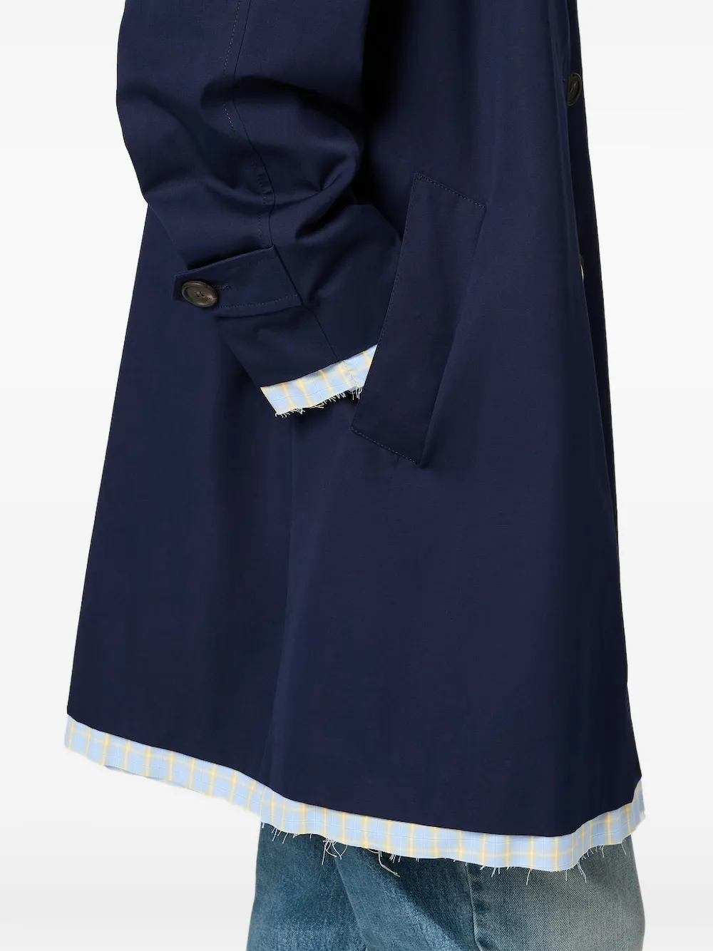 Miu Jas met enkele rij knopen Blauw