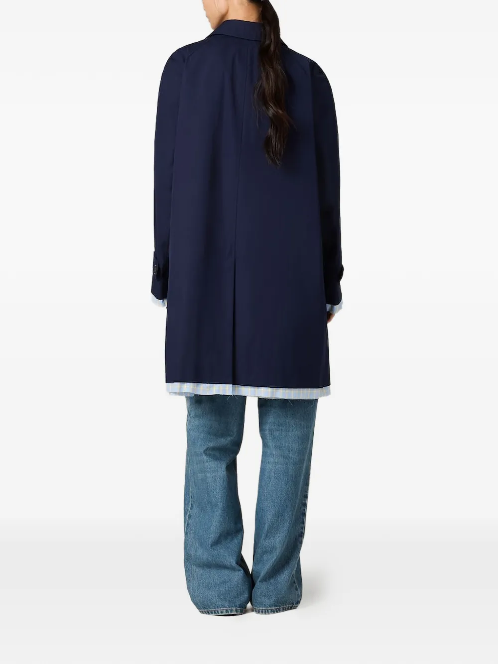 Miu Jas met enkele rij knopen Blauw