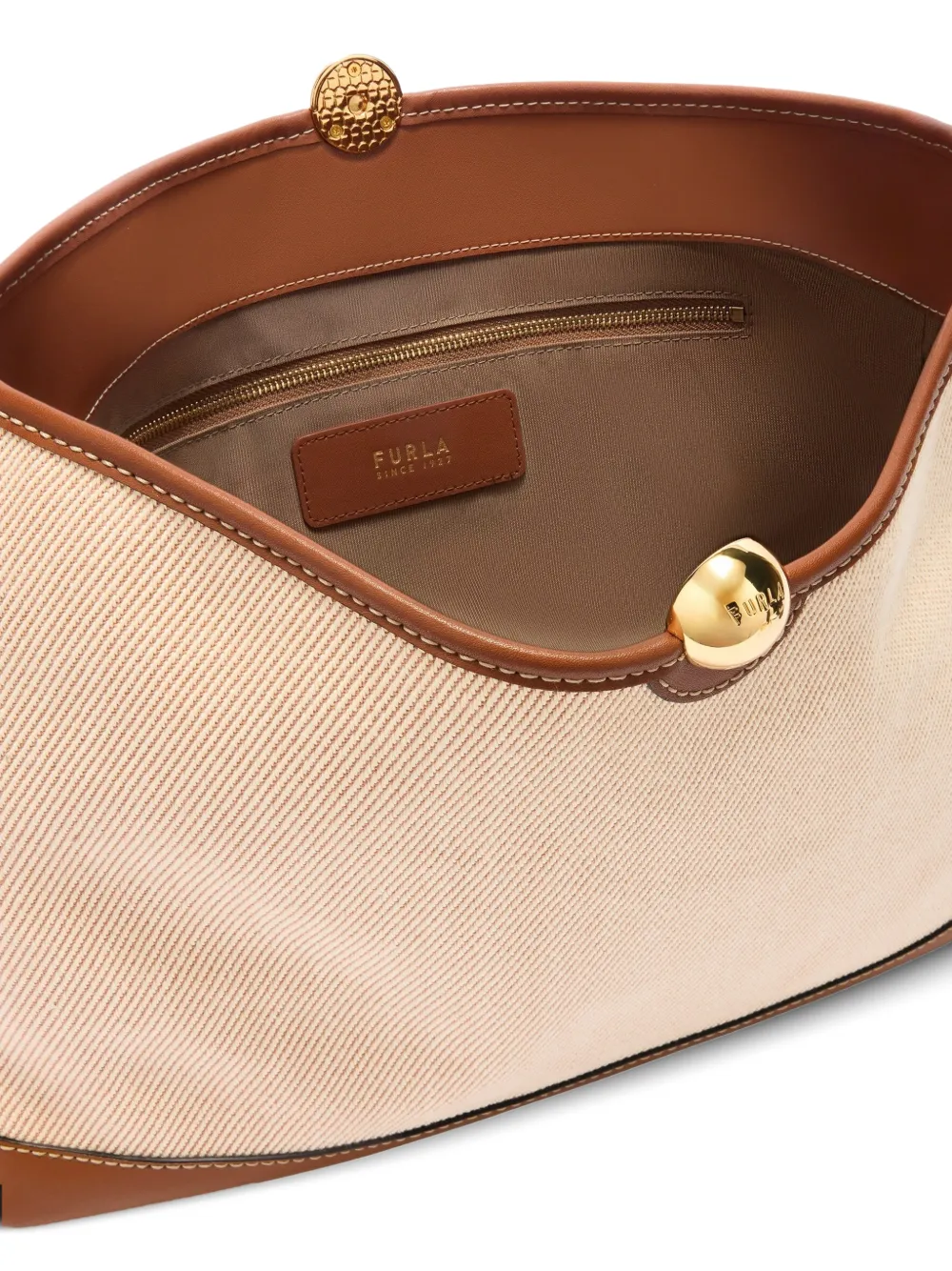  Furla Large Sfera Soft Shoulder Bag - Neutrals 