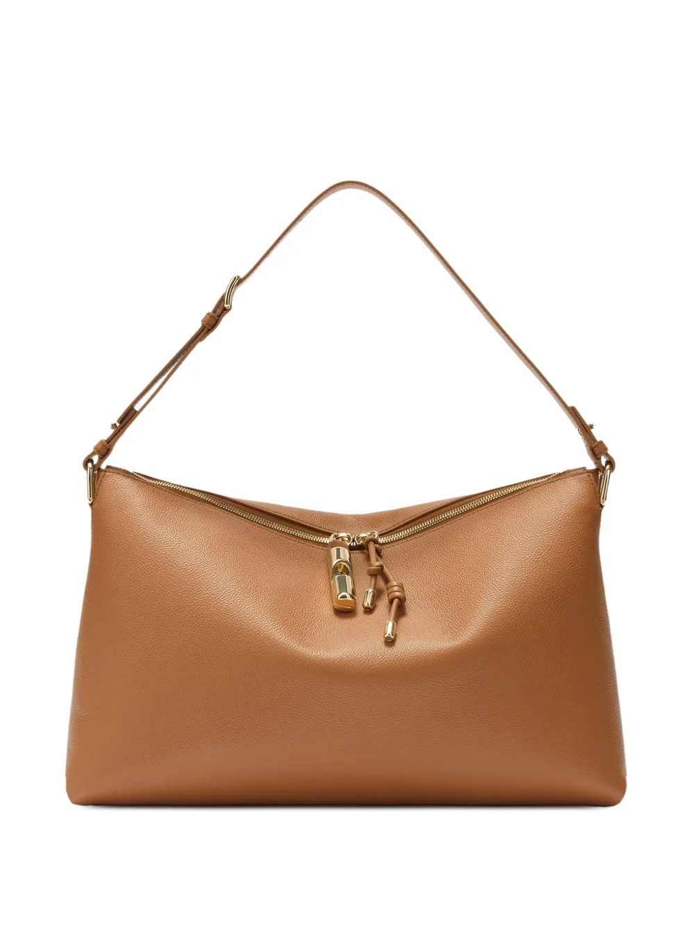 Furla Debby charm zip shoulder bag - Brown