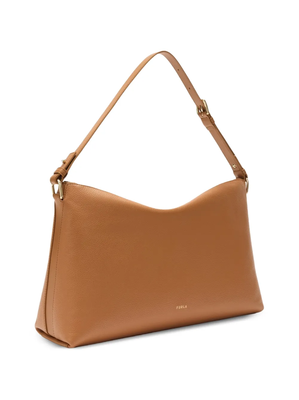 Furla Debby schoudertas met rits en bedel Bruin