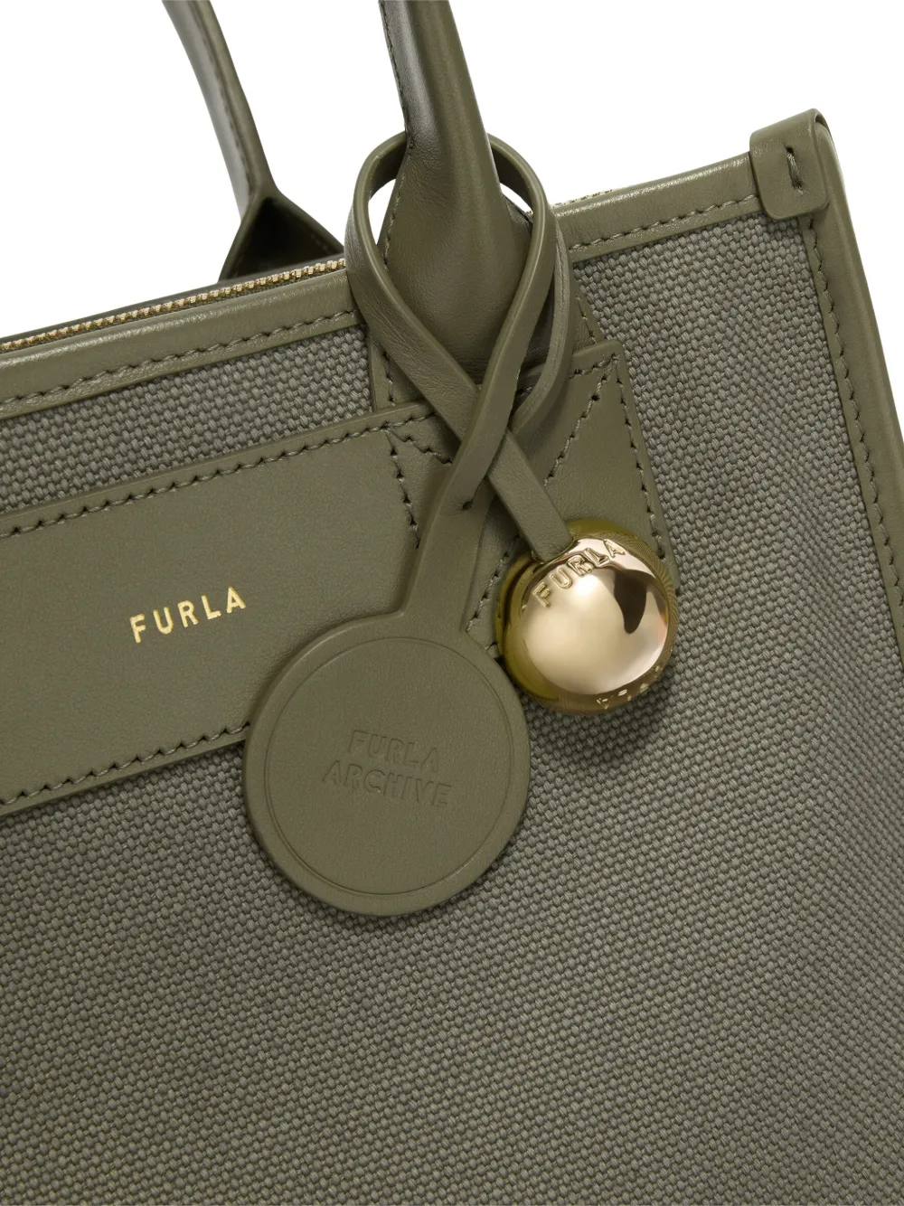 Furla Divide shopper met bedel Groen