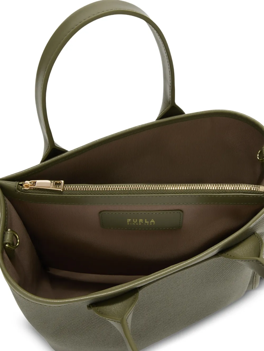 Furla Divide shopper met bedel Groen
